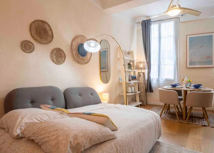 شقة Charming Flat, Fully Equipped, Air Conditioning, Only 300m - La Loge نيس
